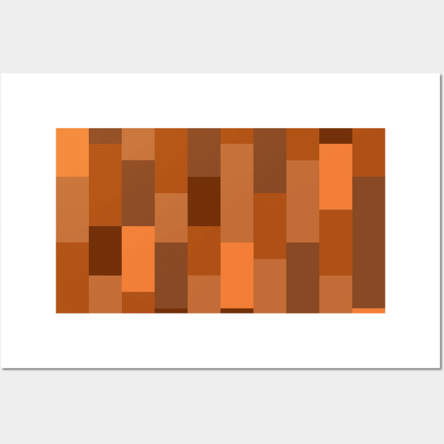 Abstract block bars illustration shades of orange Wall Art by Russell102